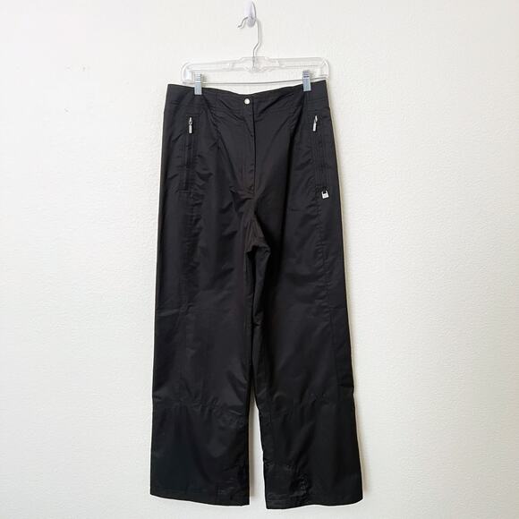 [NILS Sportswear] Black Water Resistant Nylon Winter Snowboard Ski Pants Sz 12 - Picture 1 of 11